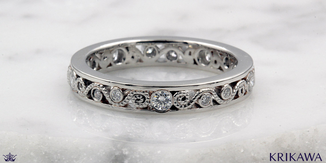 custom filigree wedding band