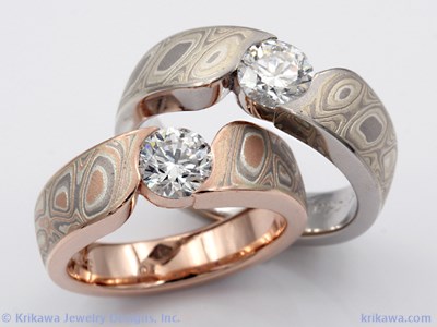 hers and hers engagement ring set