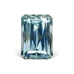 2 carat light blue emerald cut montana sapphire for sale