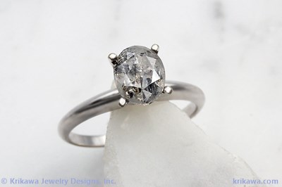 salt and pepper diamond ring