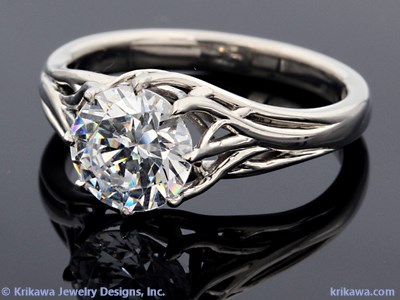 simple branch engagement ring