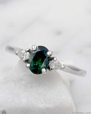 Petite Sapphire Engagement Ring 