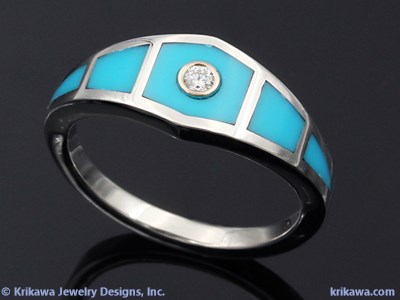 Turquoise engagement ring