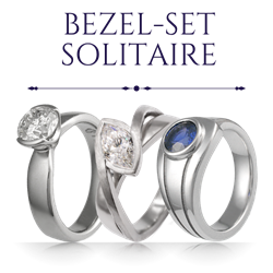 Bezel-Set Solitaire Engagement Rings