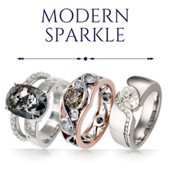 Modern Sparkle Engagement Rings