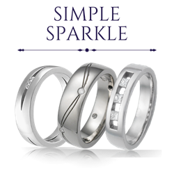 Simple Sparkle Wedding Bands