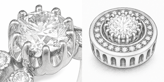 Multiple Prongs in Stone Setting