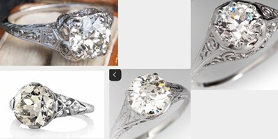 Client Inspiration images for custom engagement ring