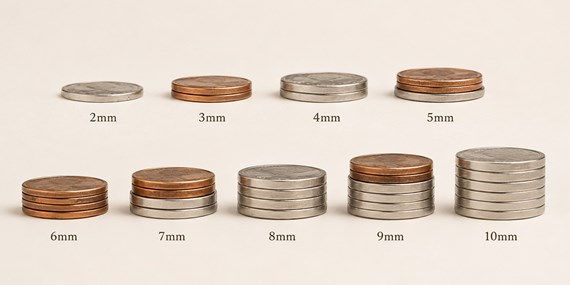 Ring width using coins