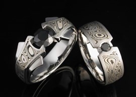 Black Diamond Men's Wedding Rings