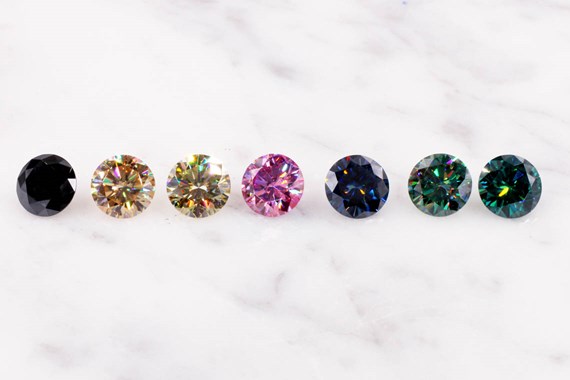 Colored Moissanite Center Stones