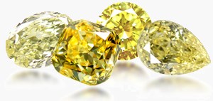 Four Fancy Yellow Diamonds