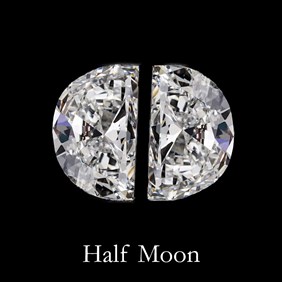 Half Moon Matched Diamond Pair