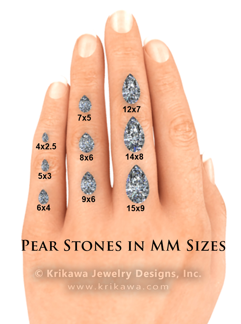 Pear Shaped Diamond Mm Size Chart