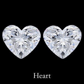 Heart Matched Diamond Pair