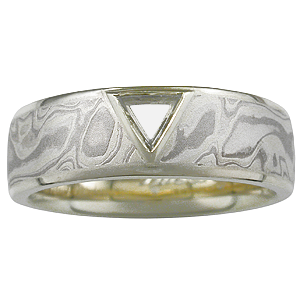 Diamond Macle Men's Wedding Band