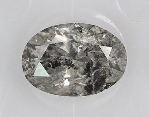 oval salt and pepper diamond