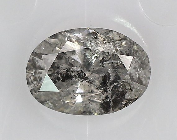 Salt and Pepper Oval Diamond