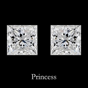 Princess Matched Diamond Pair