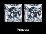 princess cut matched pair