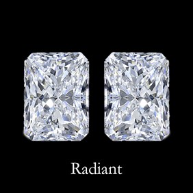 Rectangular Radiant Matched Diamond Pair