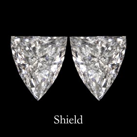 Shield Shape Matched Diamond Pair