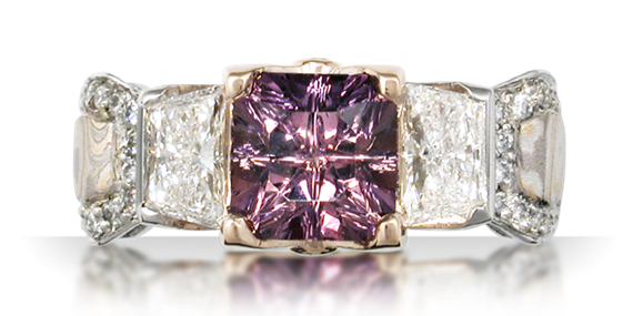 perfectly matched diamond side stones