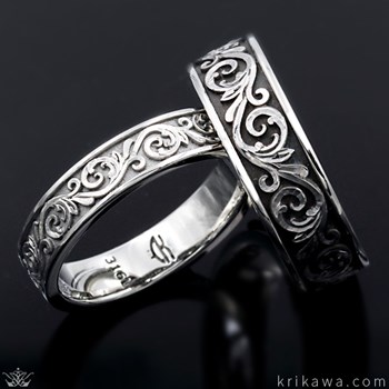 Western Floral Wedding Band