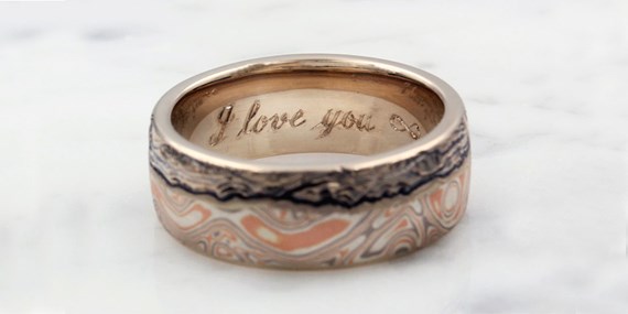 Hand Engraved inscription in a ring