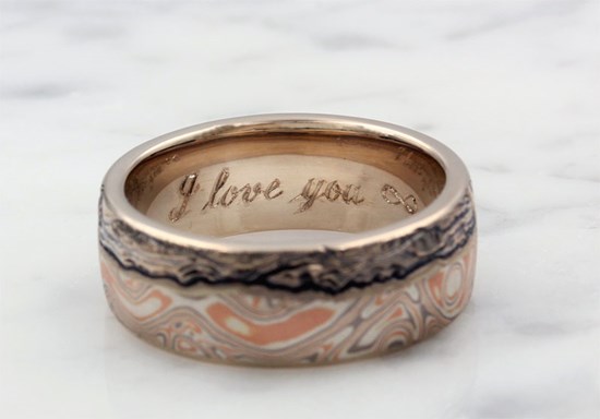 Hand Engraved Letters inside Ring