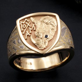 Rhino Signet Ring