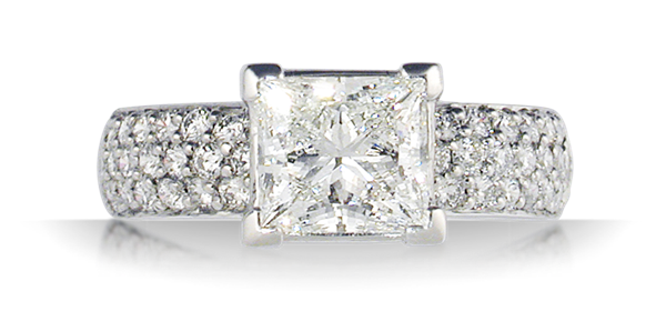 Luxury Milky Way Pave Diamond Engagement Ring