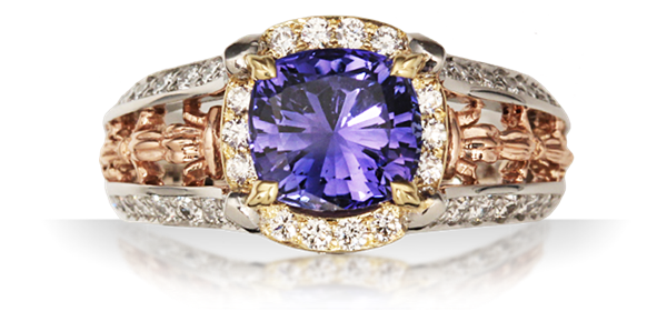 purple sapphire engagement ring