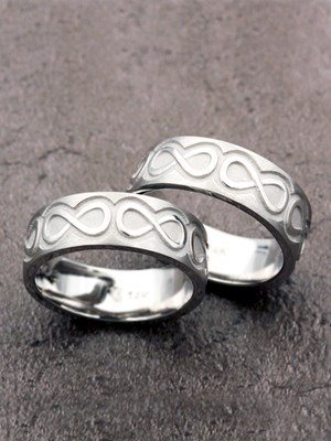 Infinity Eternity Wedding Band Set