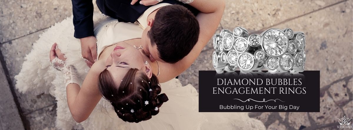 bubble diamond engagement rings