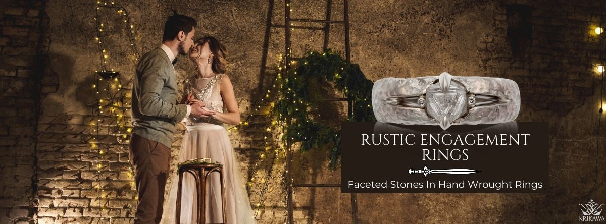 rustic engagement rings