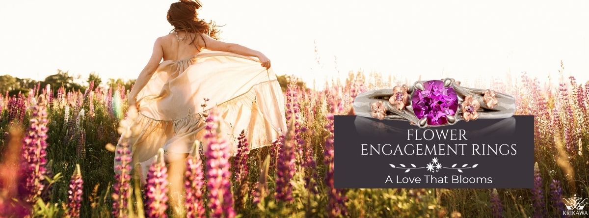 A woman running through a vibrant flower field