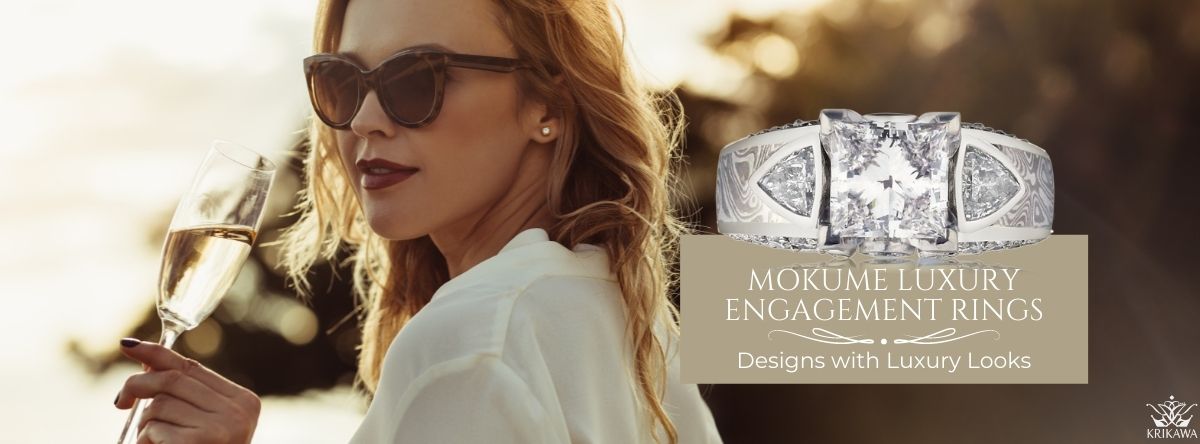luxury mokume engagement rings