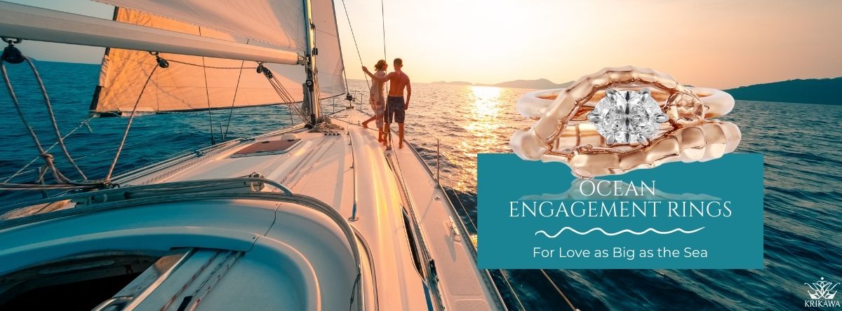 Beach themed engagement rings on sale