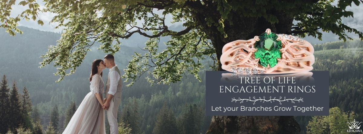 tree engagement rings