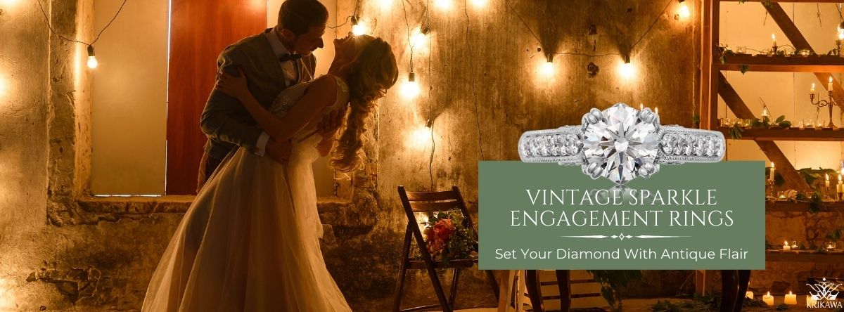 vintage sparkle engagement rings