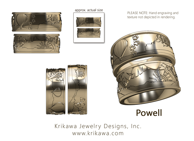 custom journey wedding rings