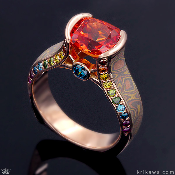 make an engagement ring in the metal colors you want
