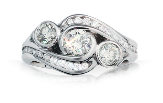 Bezel-Set Engagement Ring