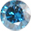 December - vivid blue color enhanced diamond