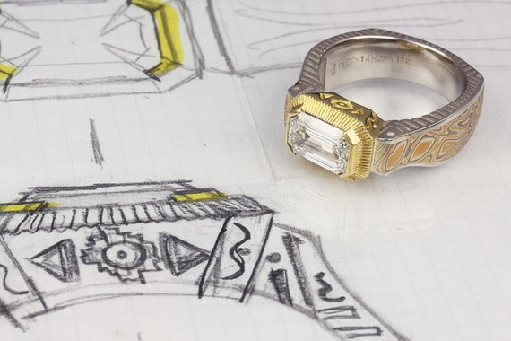 custom man engagement ring design