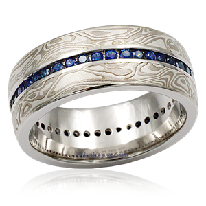 Channel-Set Stone in Wedding Band