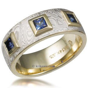 Bezel-Set Stones in Wedding Band