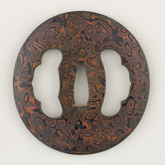 Old Mokume Sword Guard from Japan