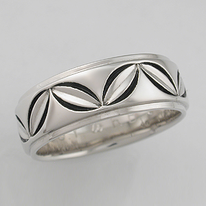 marquise leaf wedding ring